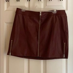 Express Burgandy Mini skirt